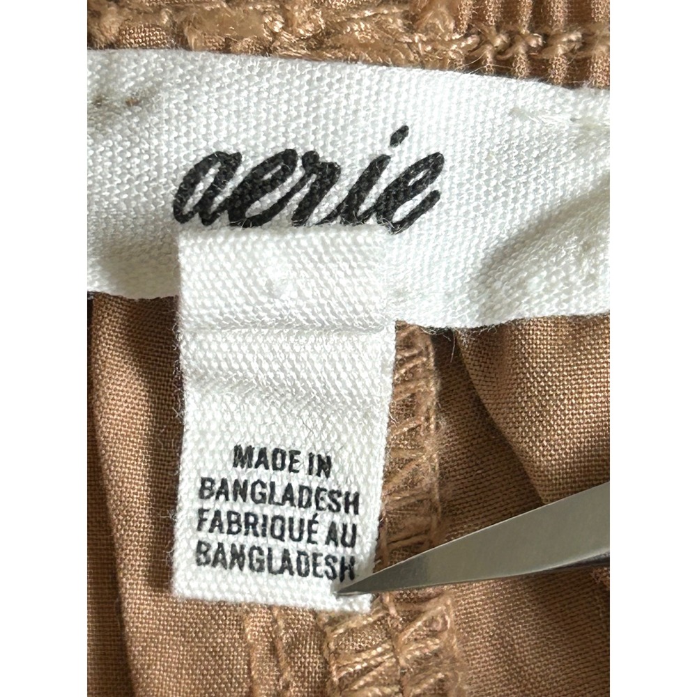 Aerie Tan Khaki High Waisted Cargo Jogger Pants 100% Cotton XS 1623630300 - Picture 12 of 14